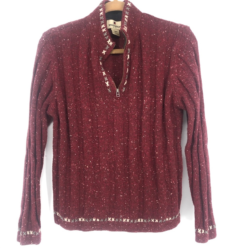 π Woolrich Ruby Heather Ribbed Sweater Pullover - Picture 2 of 9
